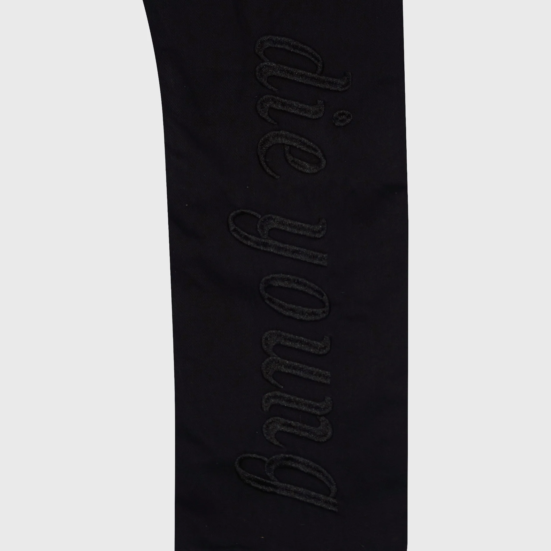 Black Repaired Denim "The Good Die Young." - Image 7