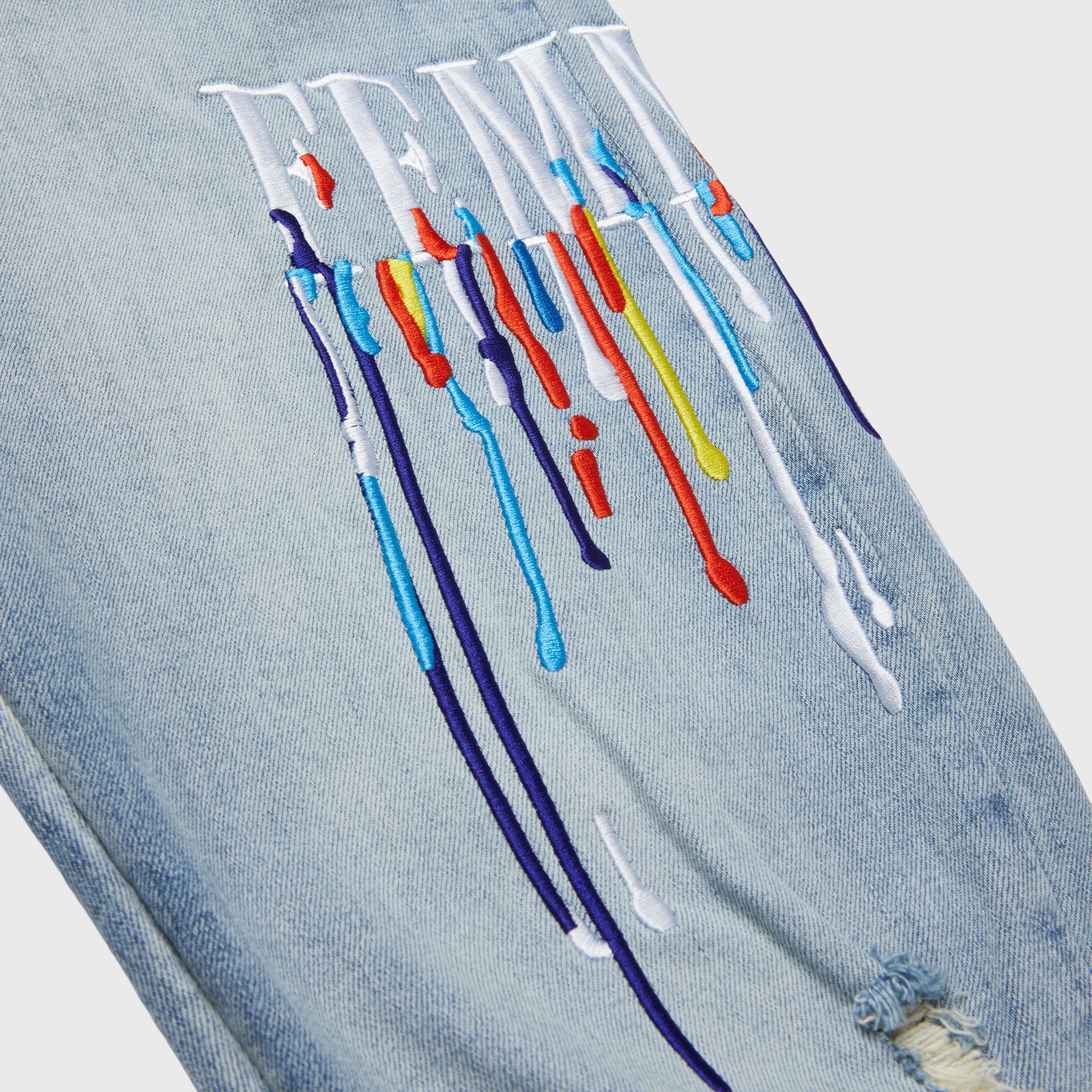 Letterman Drip Denim Blue With White Letters - Image 4