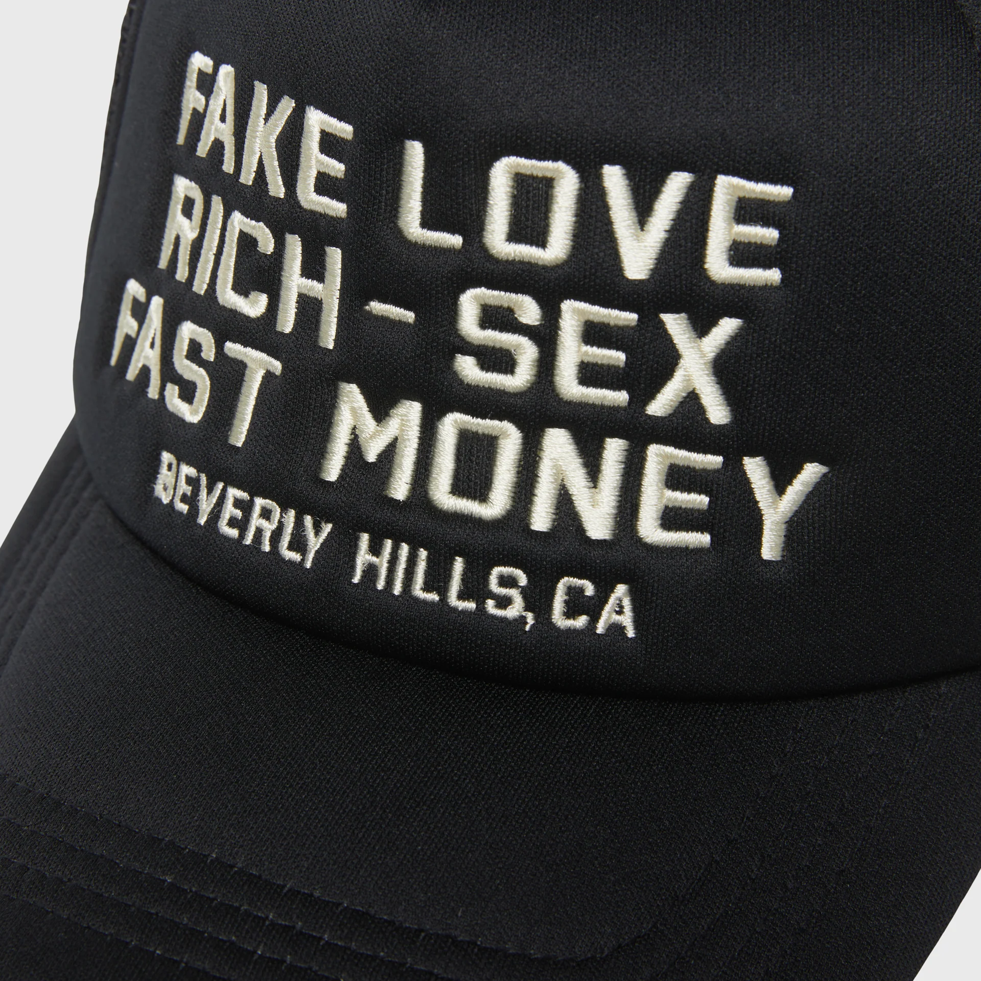 Fake Love Trucker Hat Black - Image 4