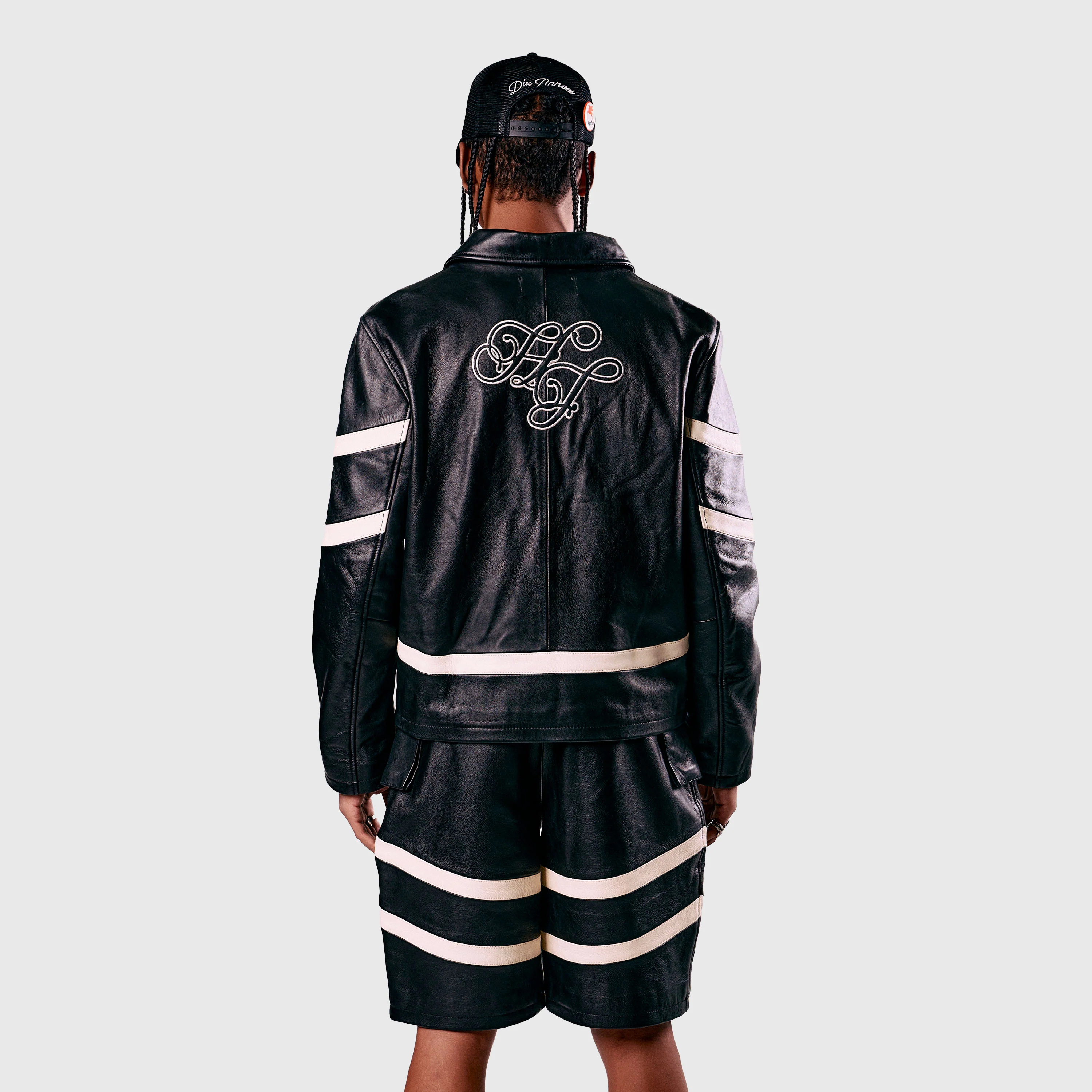 Leather Bourne Shorts Black - Image 3