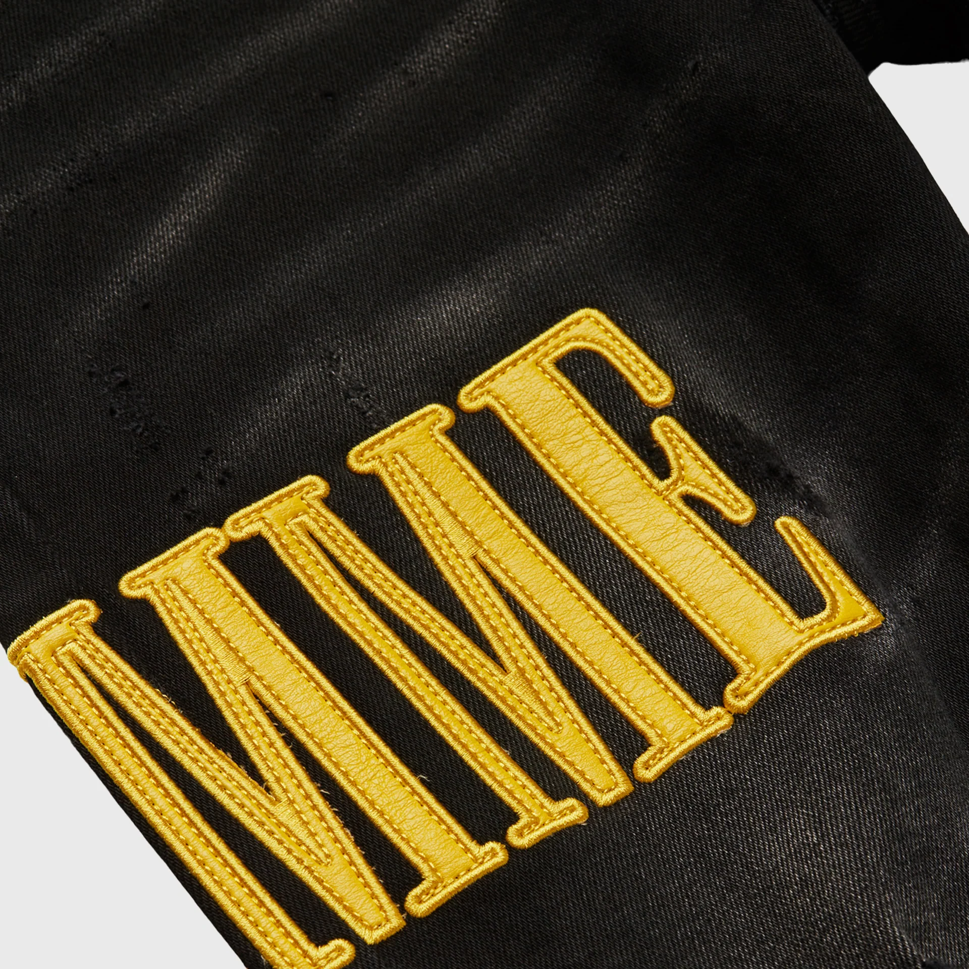 Letterman Denim Black With Yellow Letters - Image 3