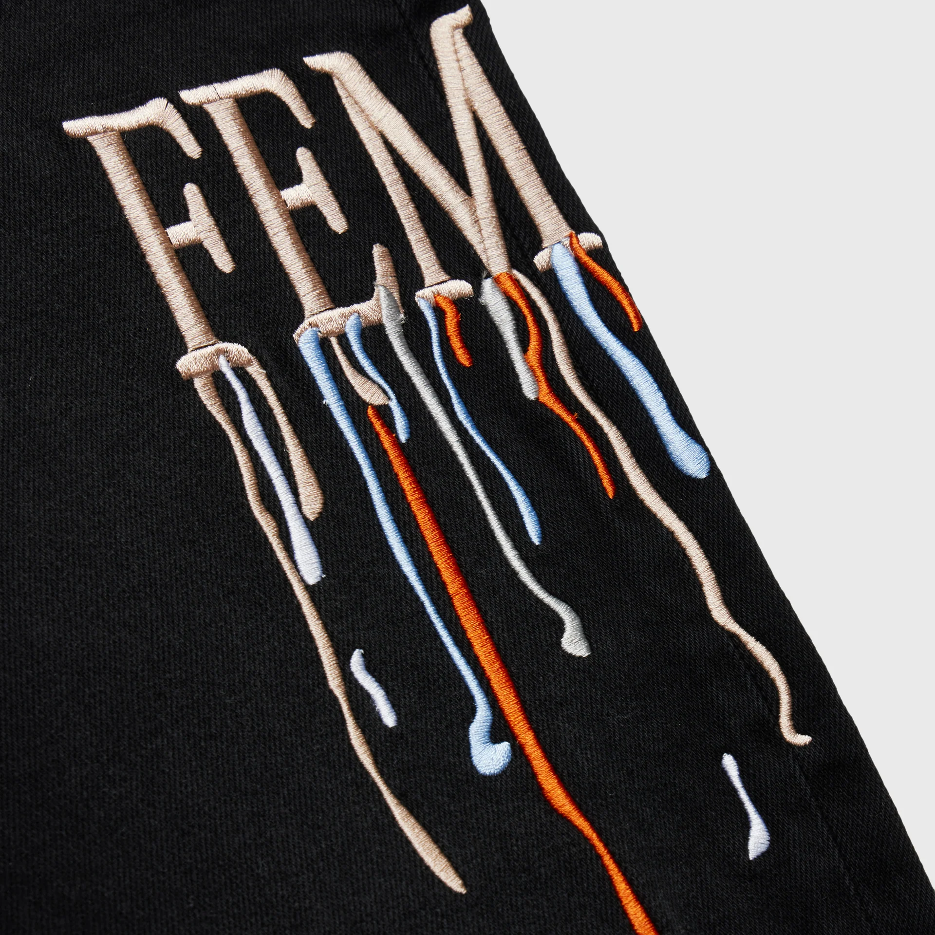 Letterman Drip Denim Black With Brown Letters - Image 5