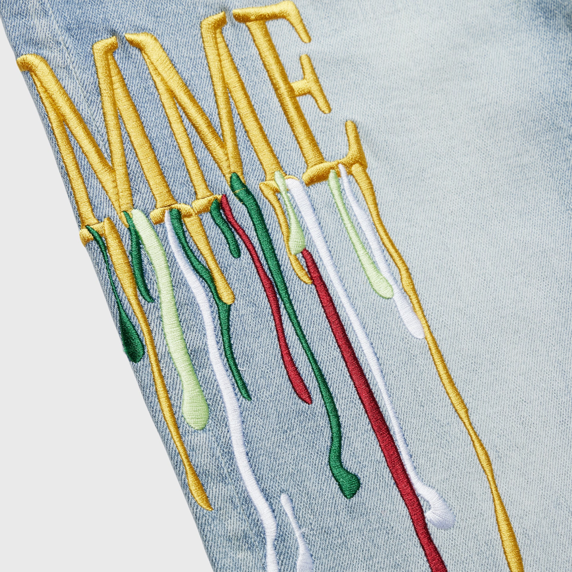 Letterman Drip Denim Blue With Yellow Letters - Image 4