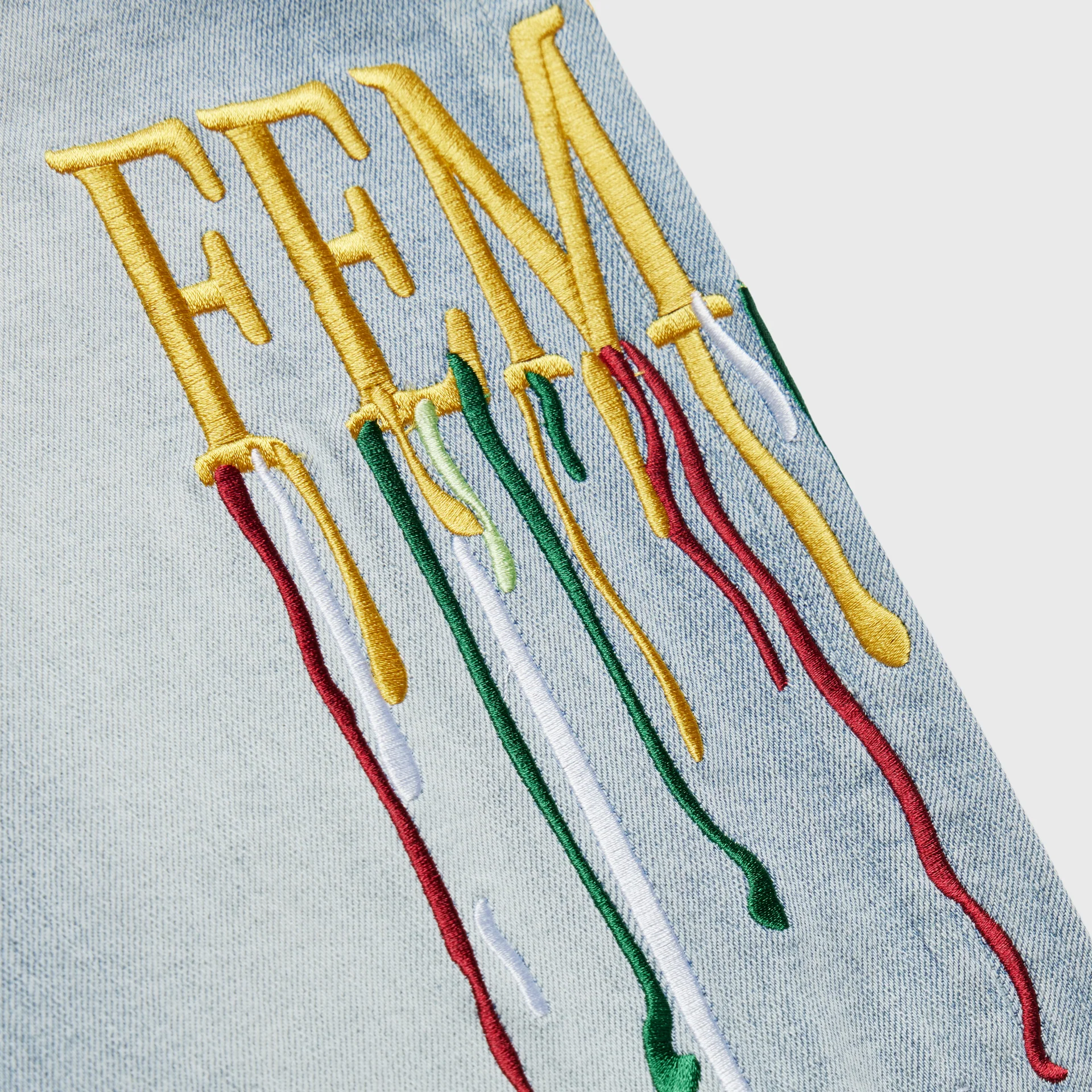 Letterman Drip Denim Blue With Yellow Letters - Image 5