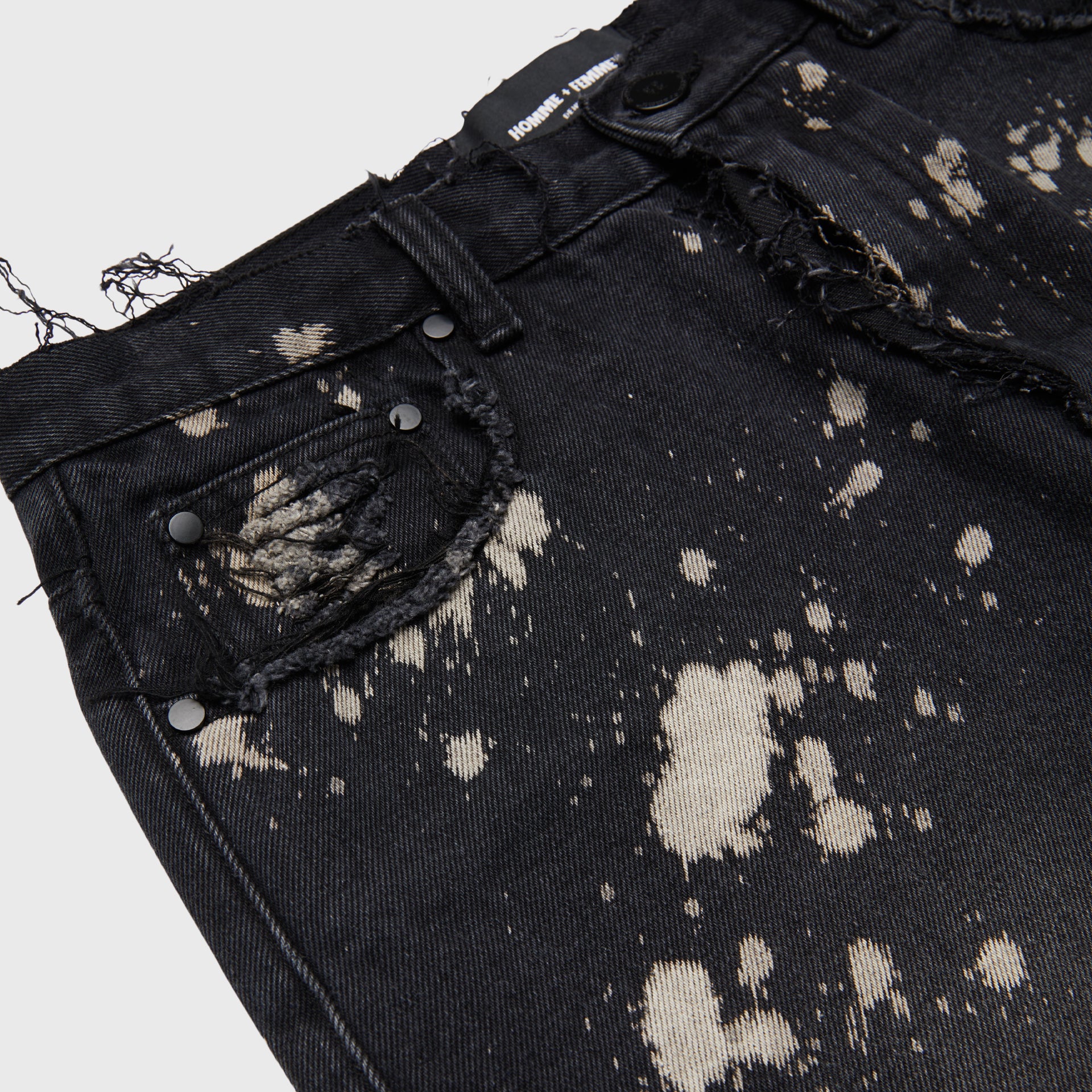 Spot Washed Denim Black - Image 3